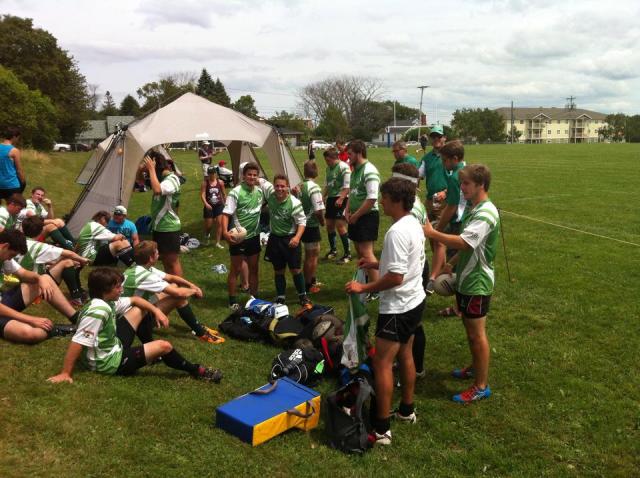A young side from the Host PEI get ready to kick off their weekend on the pitch.